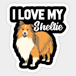 I Love My Sheltie Sticker